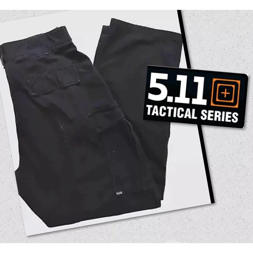 511 Tactical Pants Men's Large (35 1/2 - 39) Black Ripstop 30.5